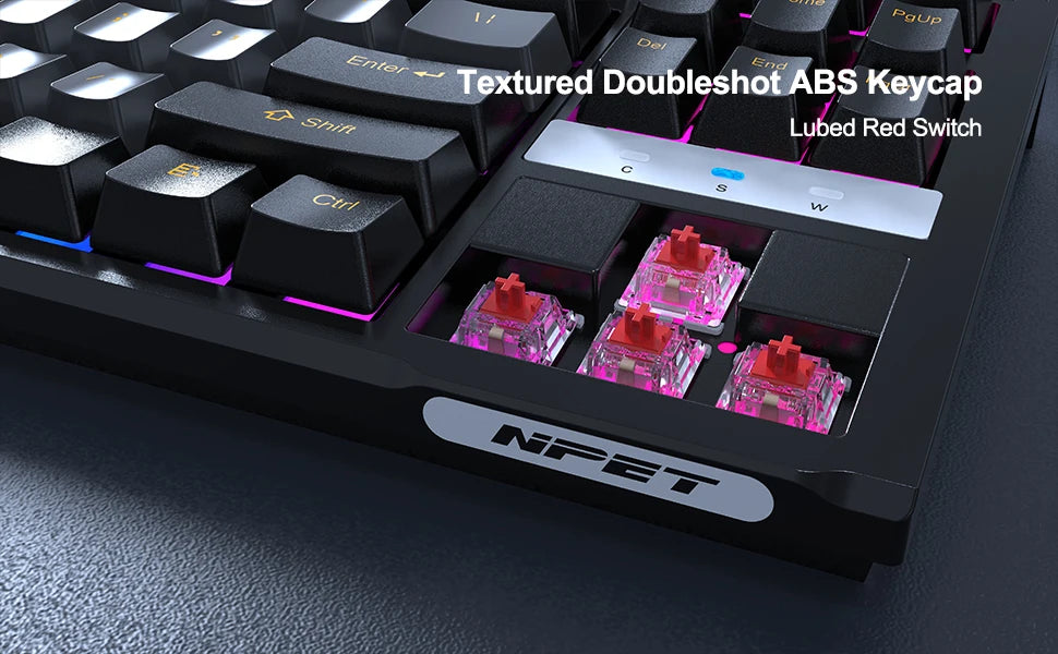NPET 87-Key RGB Mechanical Keyboard