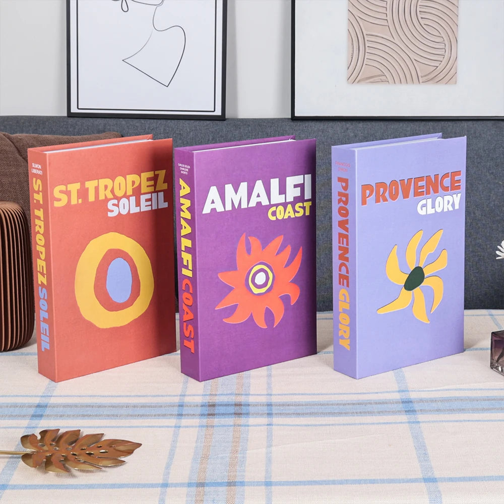 3PCS Fashion Decorative Fake Books