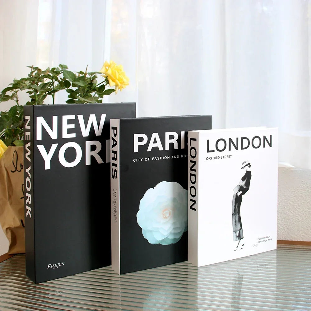 3PCS Fashion Decorative Fake Books