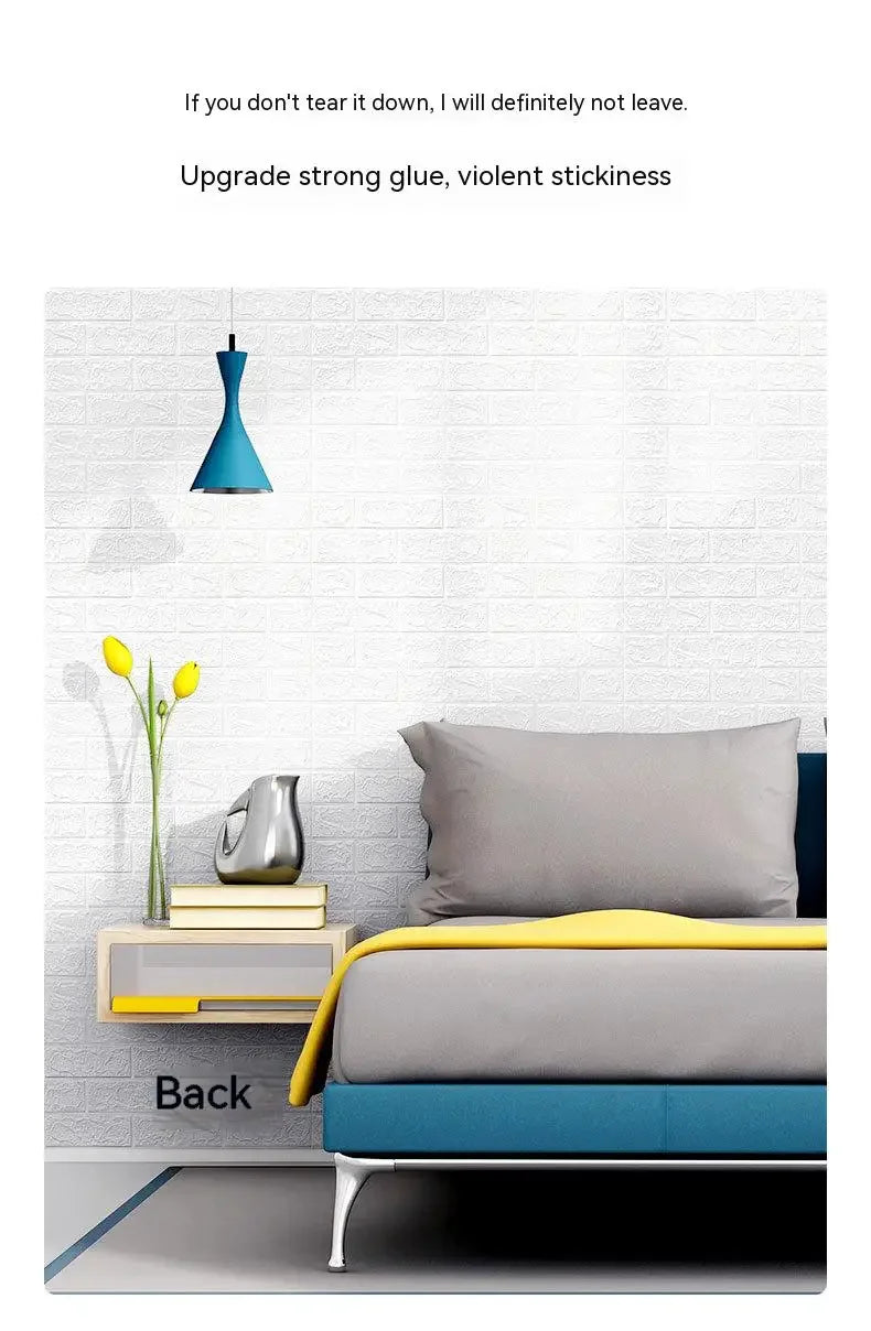 3D Self-Adhesive Foam Brick Wallpaper