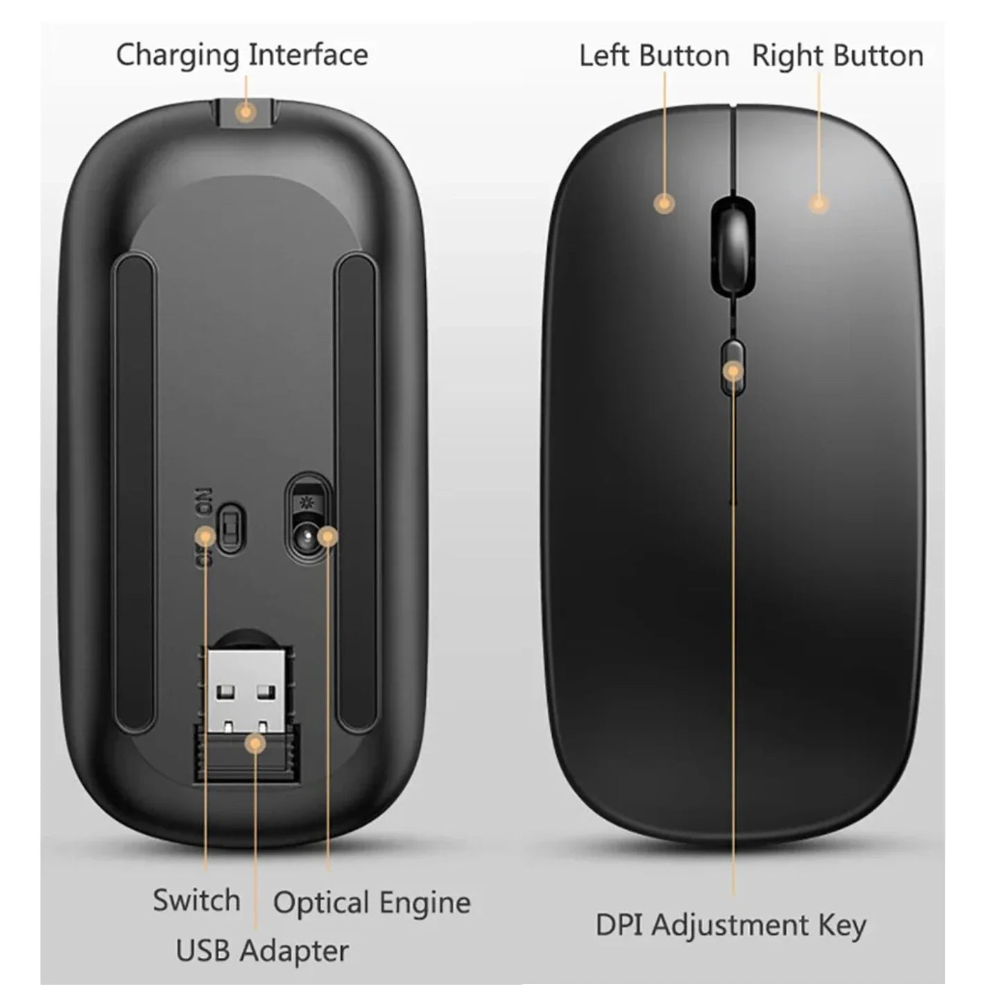 Rechargeable Wireless Bluetooth Mouse