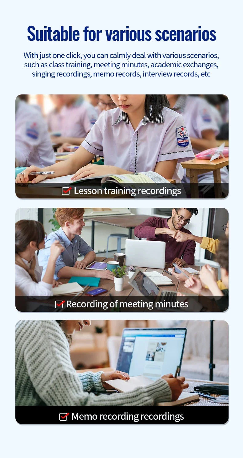 Ultra-Slim 0.25cm Digital Audio Dictaphone with Magnet