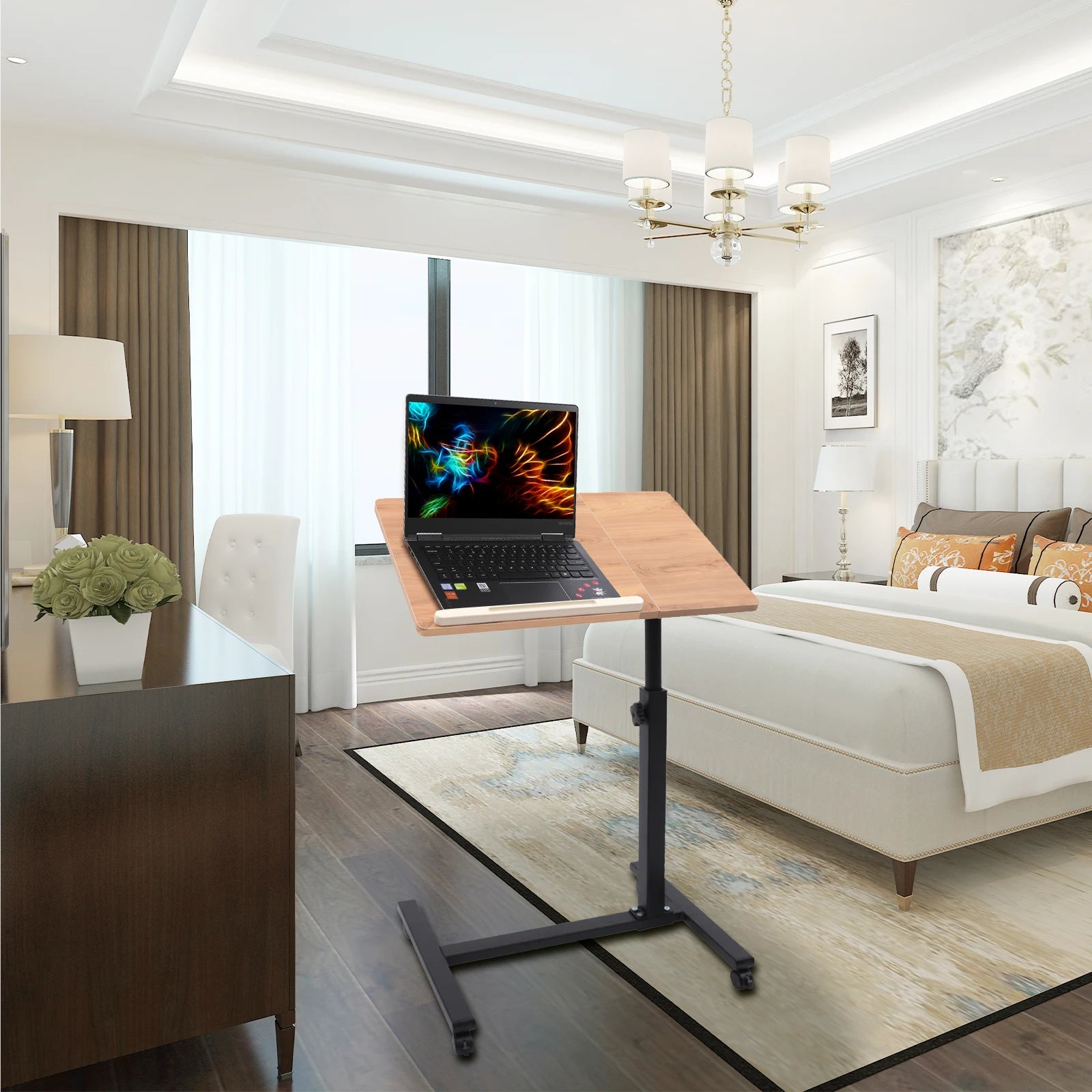 Adjustable Rolling Laptop Desk