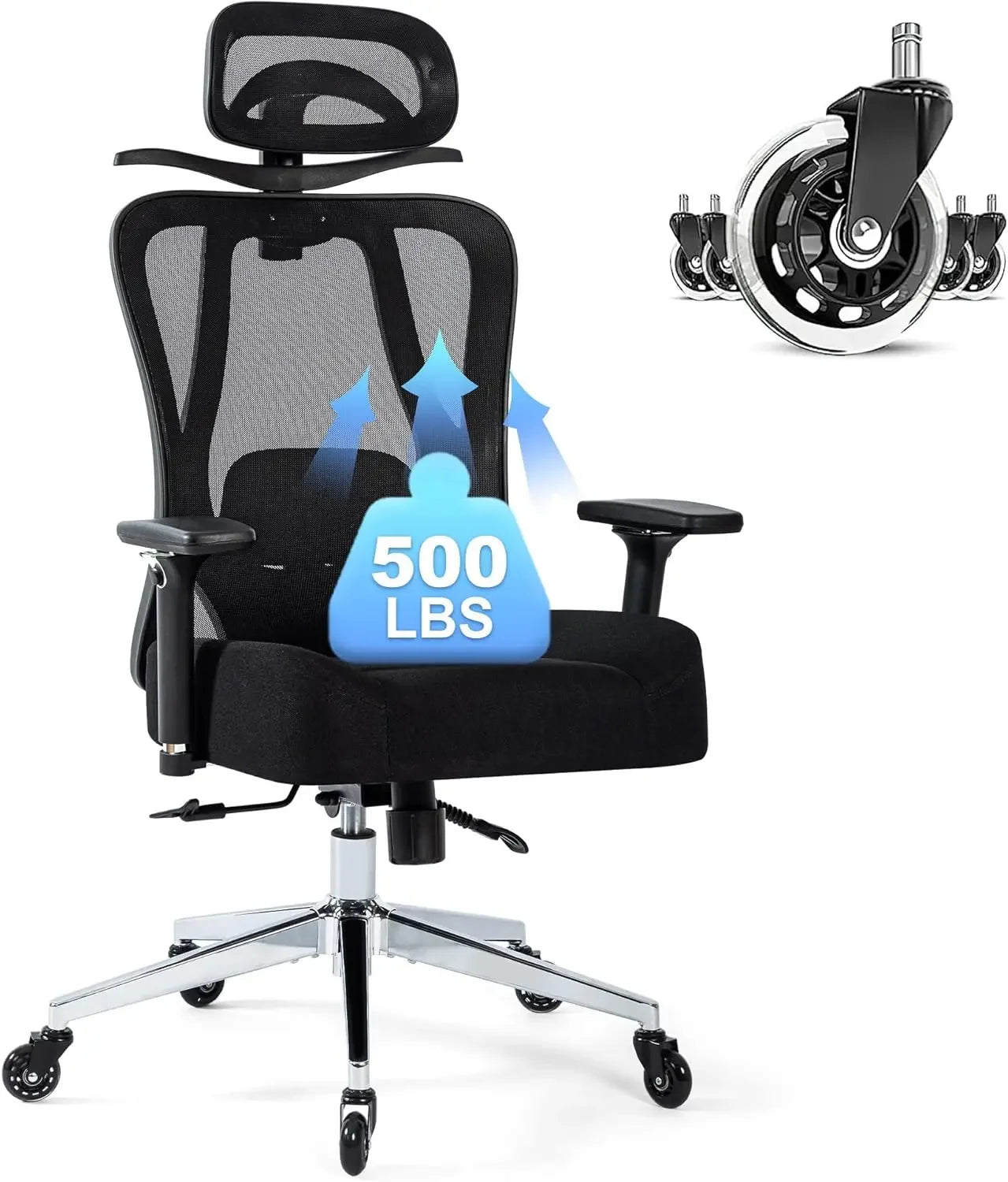 Heavy Duty 500lb Mesh Office Chair