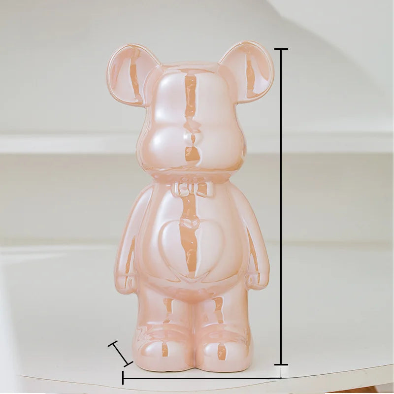 Aesthetic Bear Ceramic Sculpture