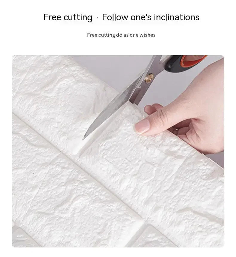 3D Self-Adhesive Foam Brick Wallpaper