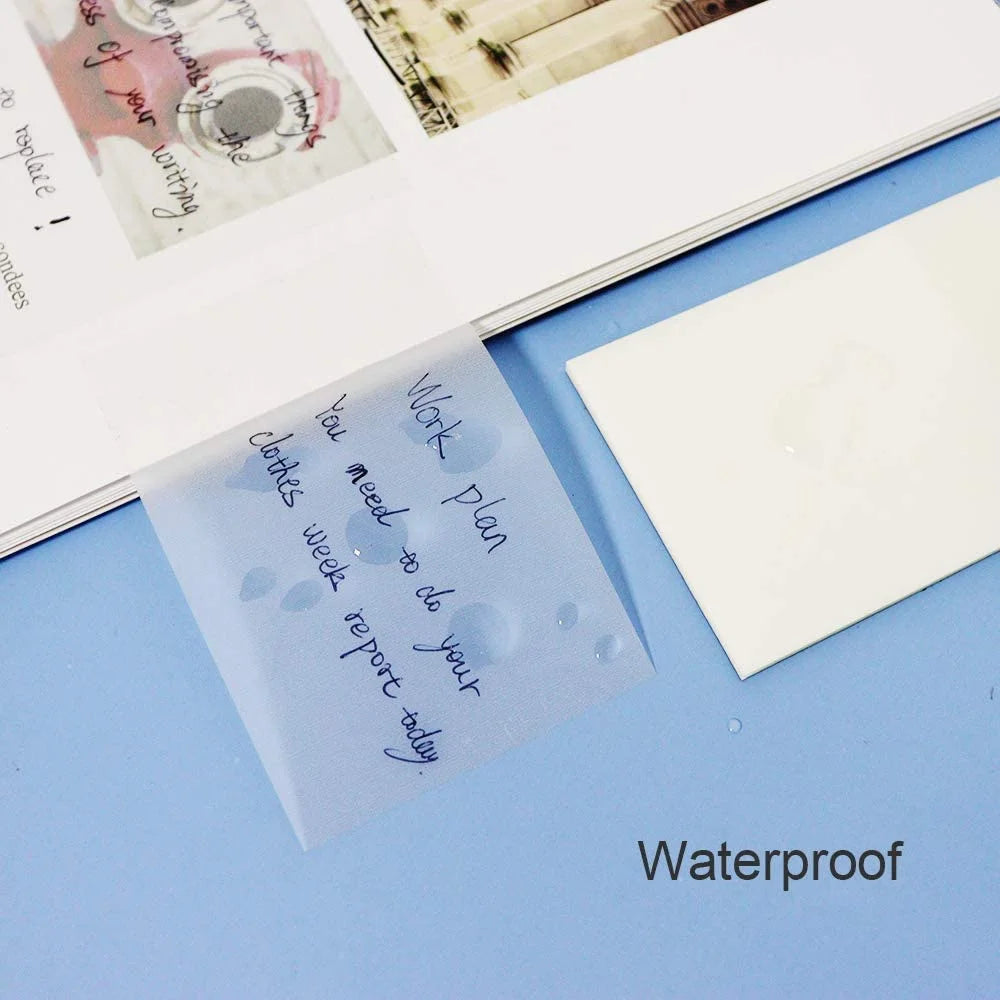 Transparent Waterproof Sticky Notes Pad