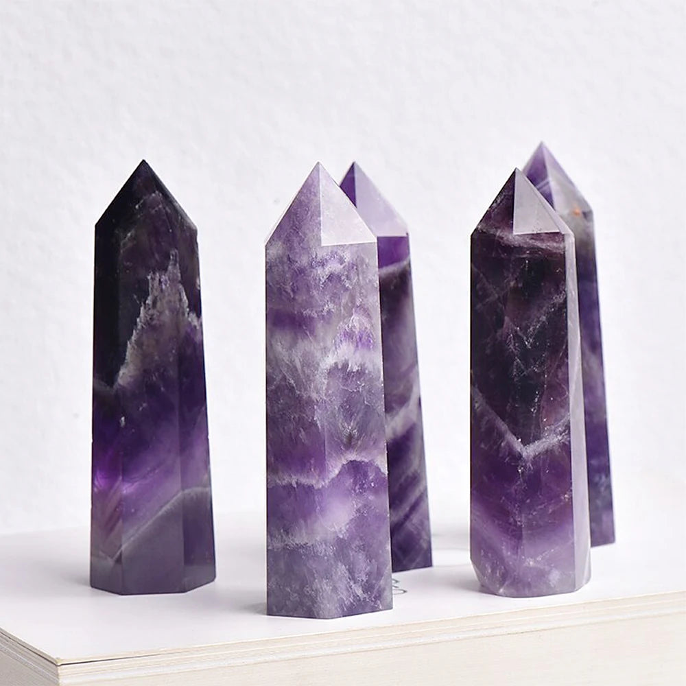 Natural Stone & Crystal Point Wand