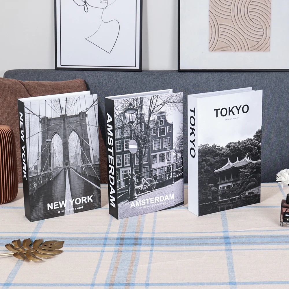 3PCS Fashion Decorative Fake Books