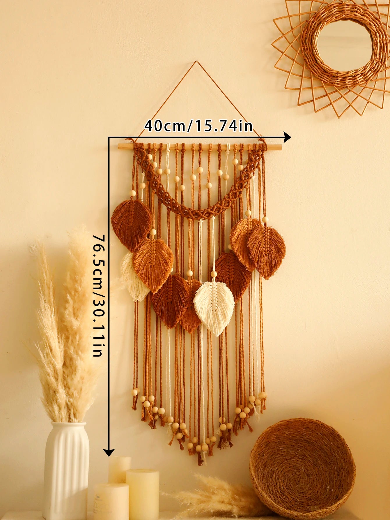 Leaf Macrame Wall Tapestry