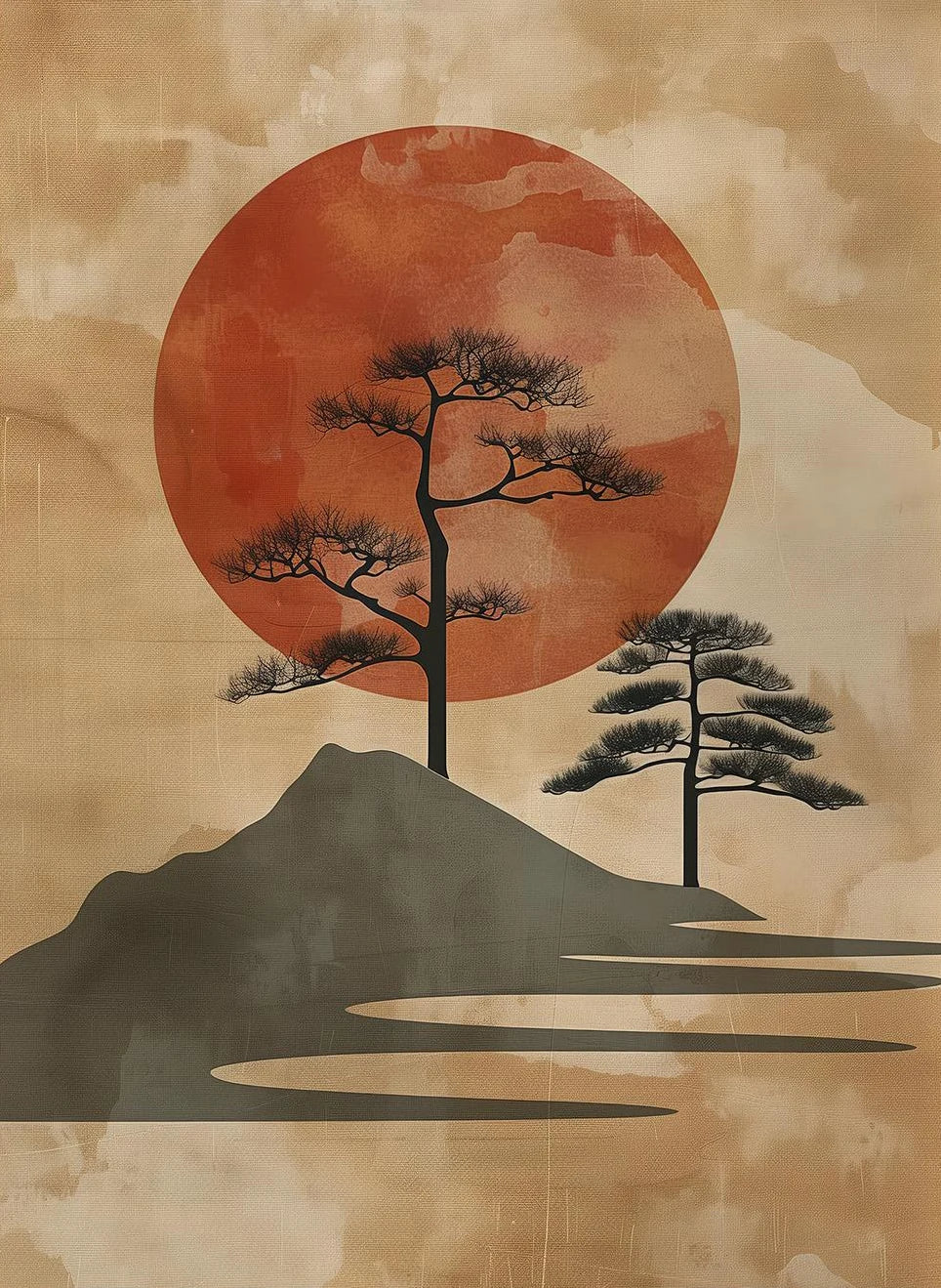 Nordic Zen Landscape Canvas Art