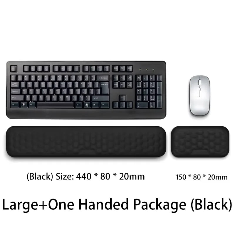 Ergonomic Keyboard and Mouse Wrist Rest Set – Memory Foam Support Pad