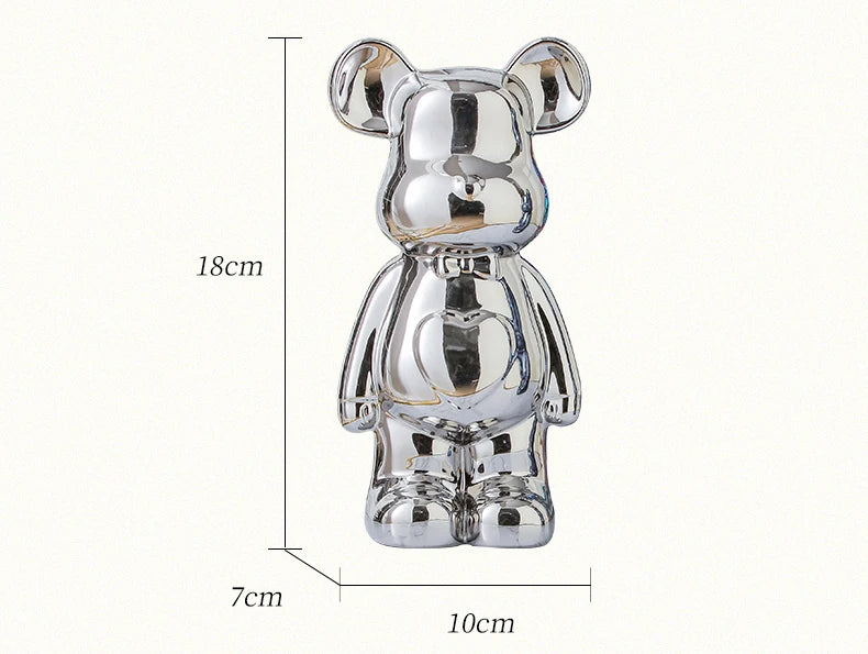 Aesthetic Bear Ceramic Sculpture