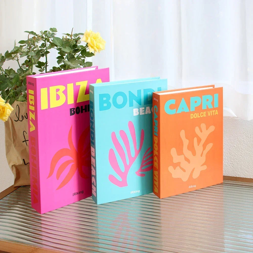 3PCS Fashion Decorative Fake Books