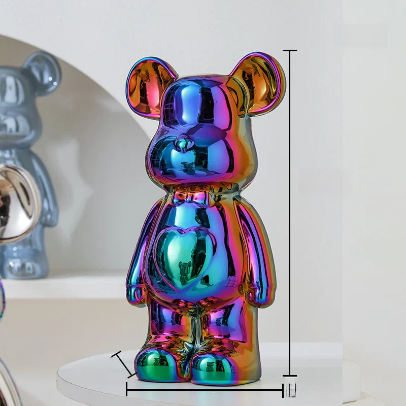 Aesthetic Bear Ceramic Sculpture