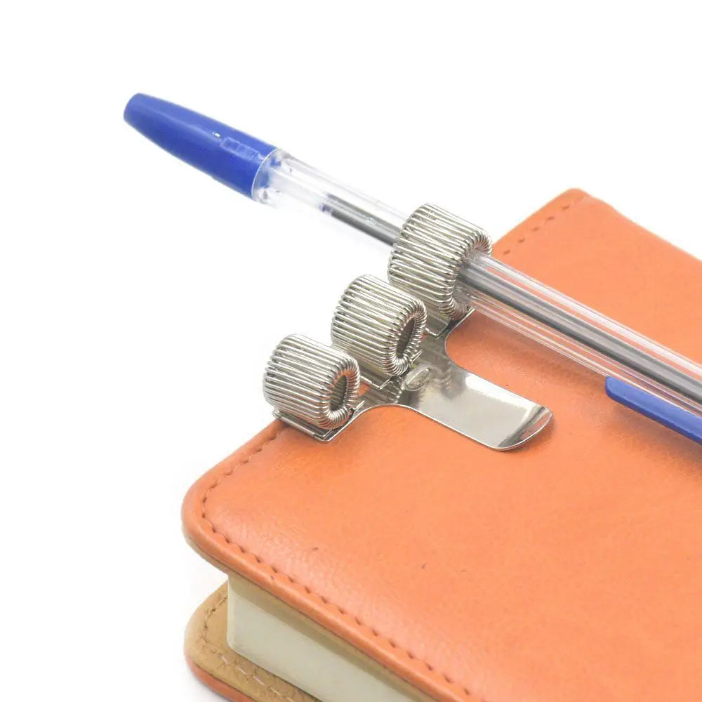 Metal Spring Pen Holder with Clip