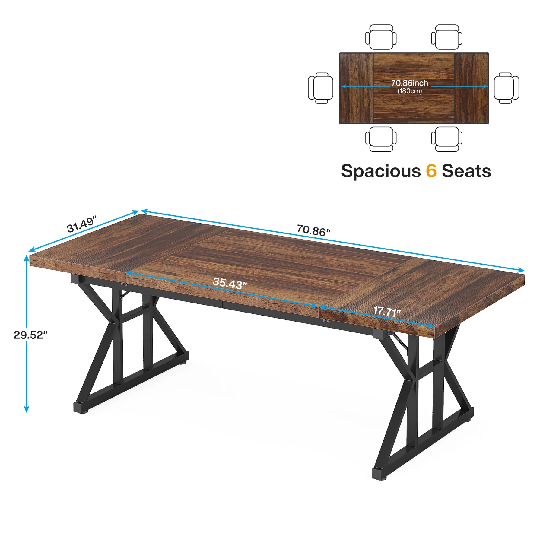 Tribesigns 70.8-Inch Executive Desk