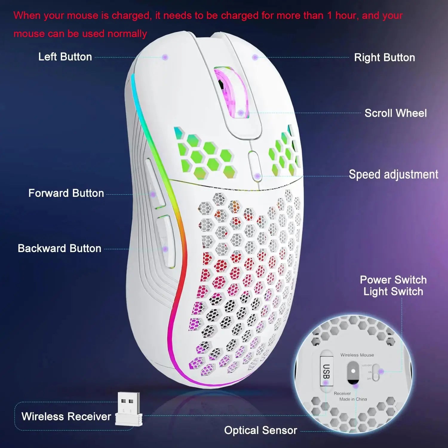 2.4G Wireless RGB Gaming Mouse