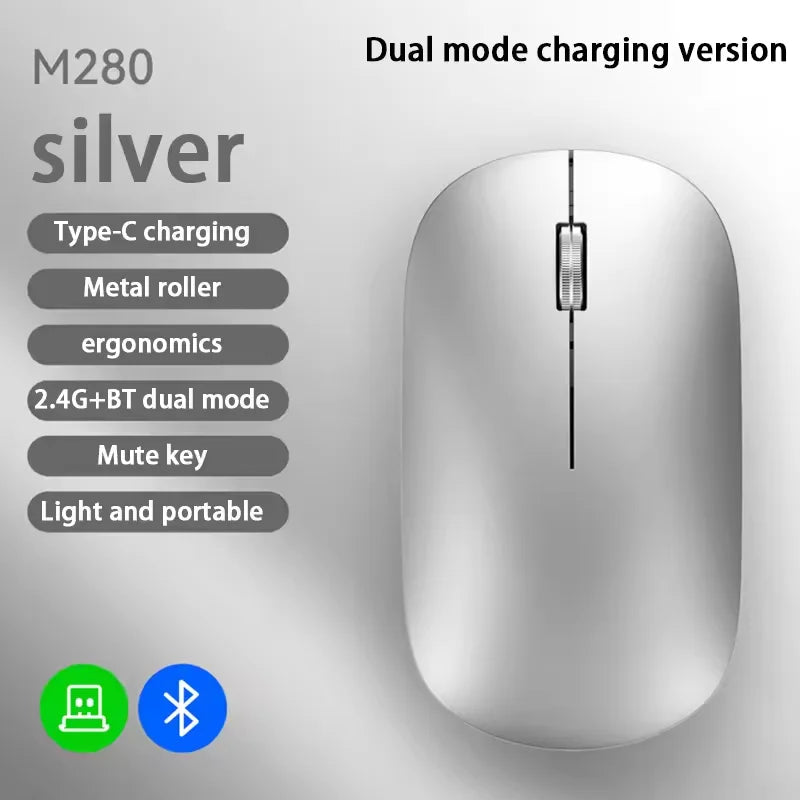 Xiaomi Wireless Mouse – Silent Click Portable Ergonomic Mouse with Type-C Charging