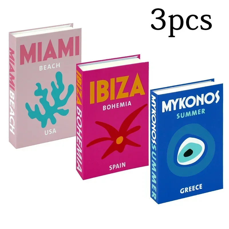 3PCS Fashion Decorative Fake Books