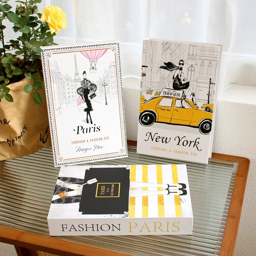 3PCS Fashion Decorative Fake Books