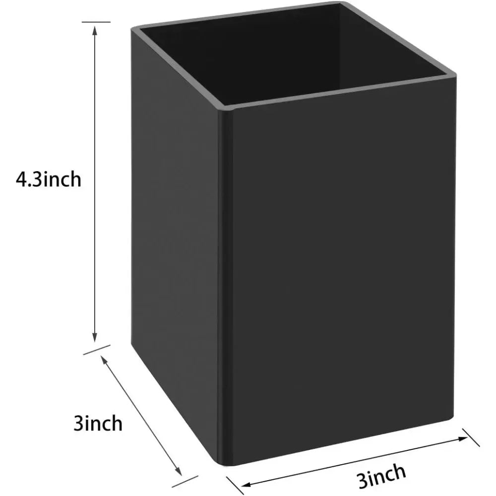 Black Acrylic Pen Holder 2-Pack