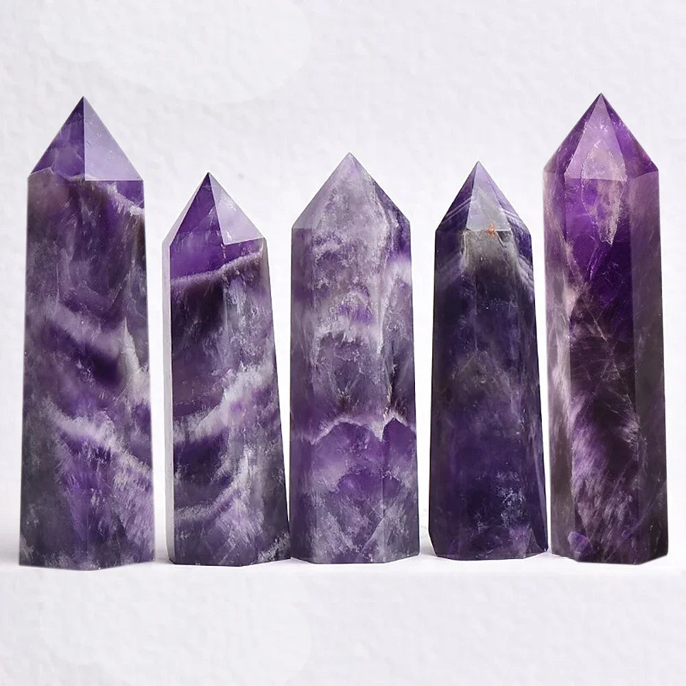Natural Stone & Crystal Point Wand