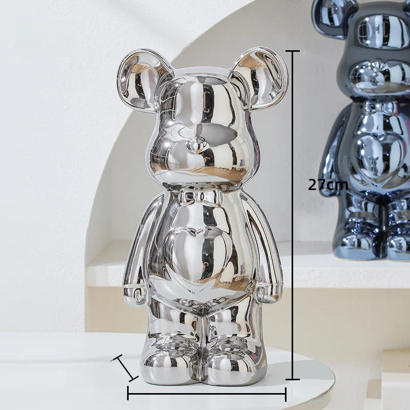 Aesthetic Bear Ceramic Sculpture