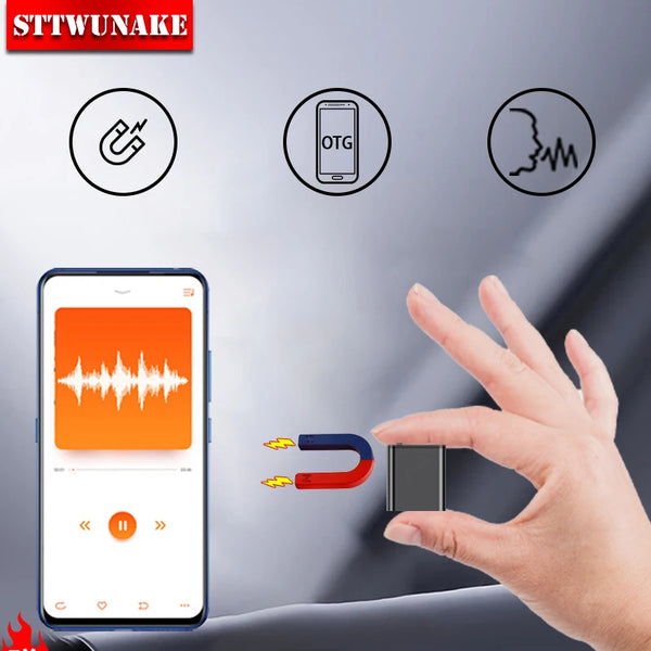 Ultra-Slim 0.25cm Digital Audio Dictaphone with Magnet