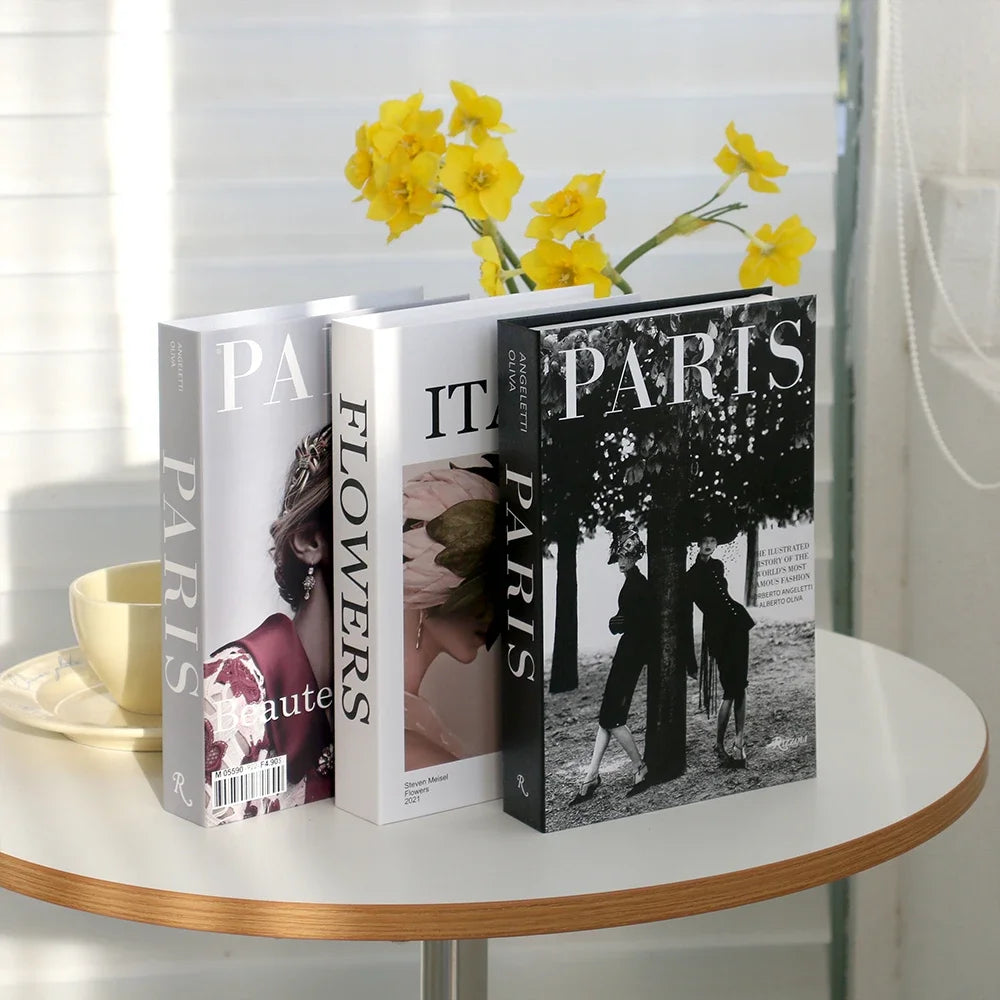 3PCS Fashion Decorative Fake Books