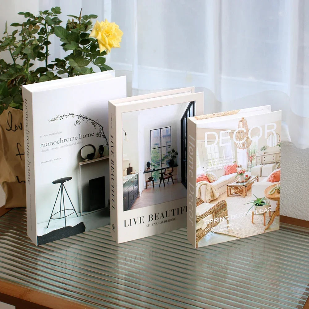 3PCS Fashion Decorative Fake Books