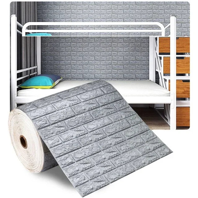 3D Self-Adhesive Foam Brick Wallpaper