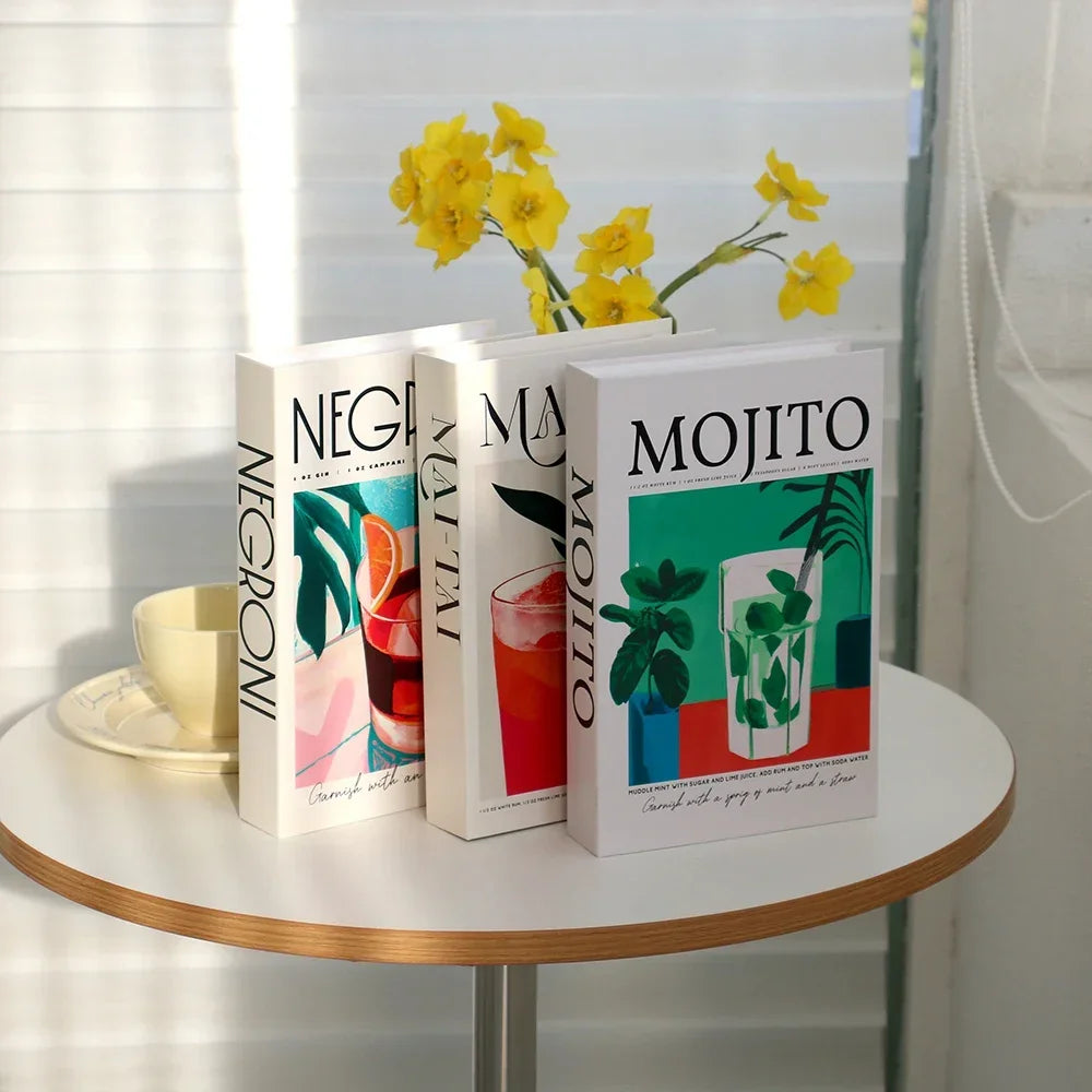 3PCS Fashion Decorative Fake Books