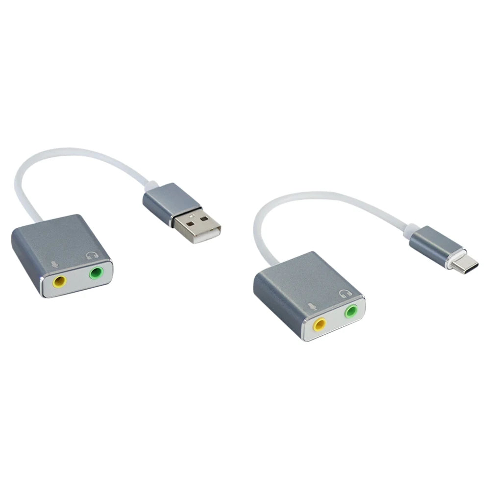 USB Type-C External Sound Card Adapter