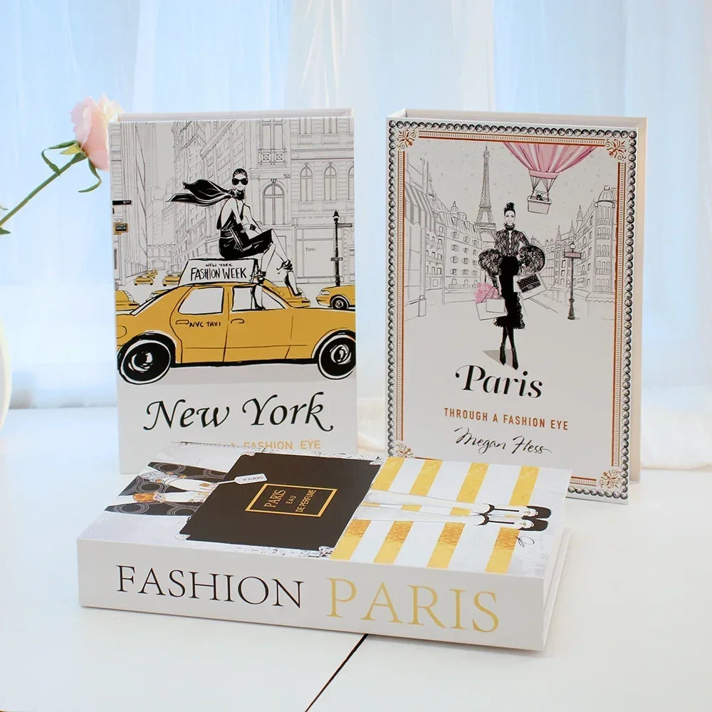 3PCS Fashion Decorative Fake Books