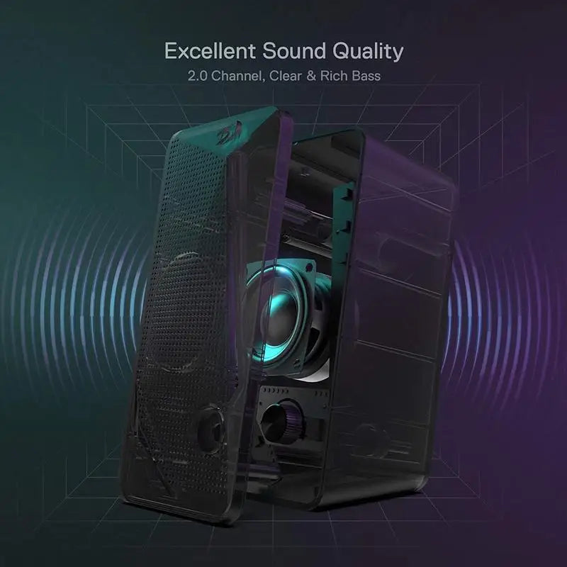 Redrag on GS510 Waltz RGB Desktop Speakers – 2.0 Channel Stereo PC Speakers