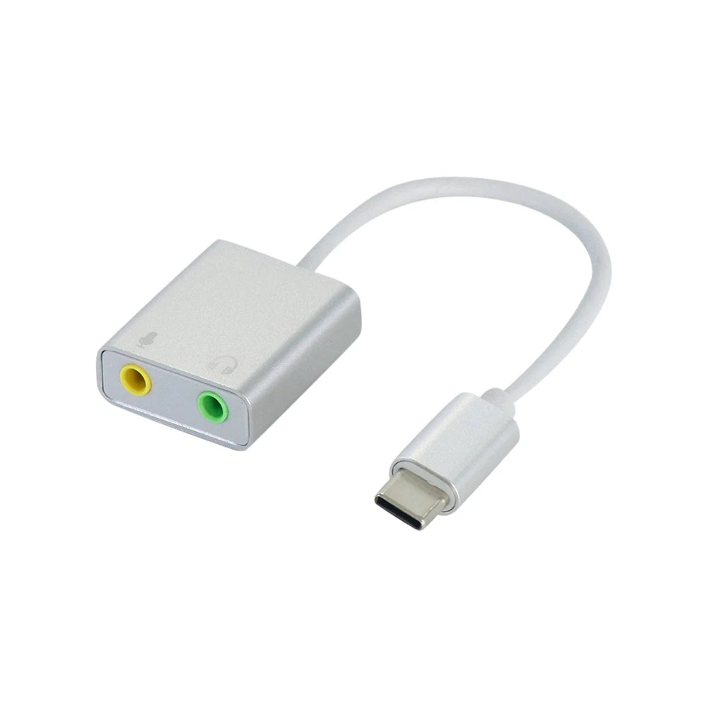 USB Type-C External Sound Card Adapter