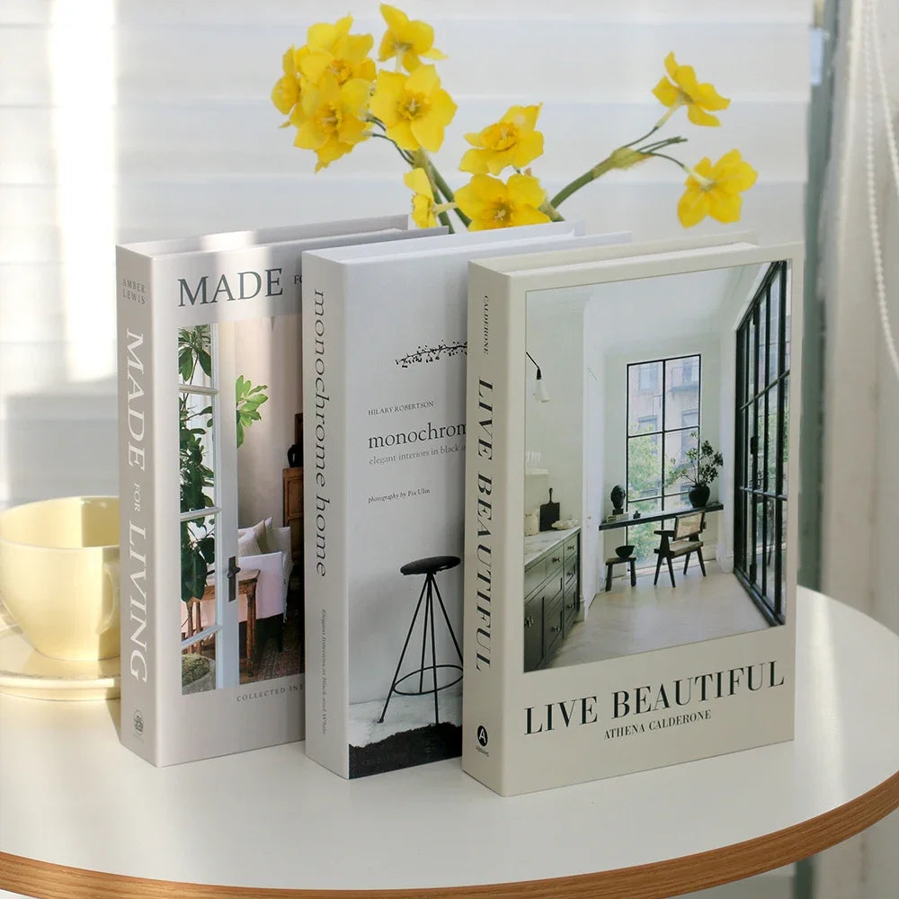 3PCS Fashion Decorative Fake Books