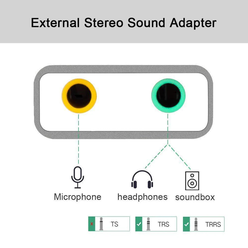 USB Type-C External Sound Card Adapter