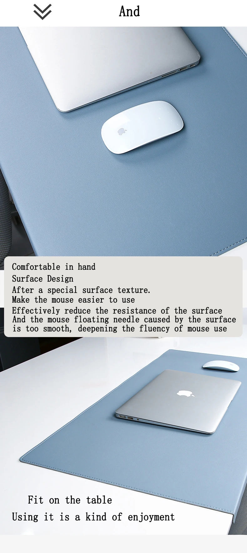 PU Desk Mat with Elbow & Wrist Support