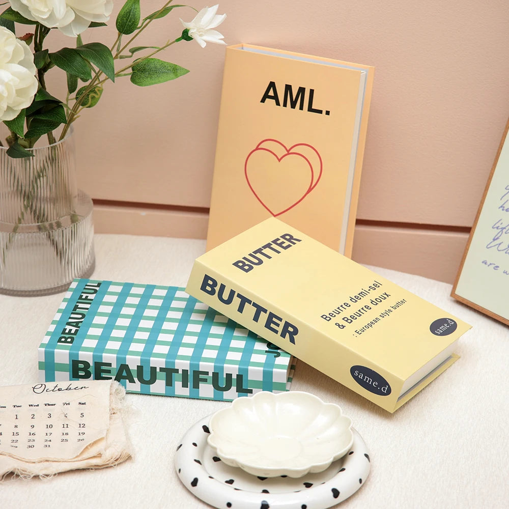 3PCS Fashion Decorative Fake Books