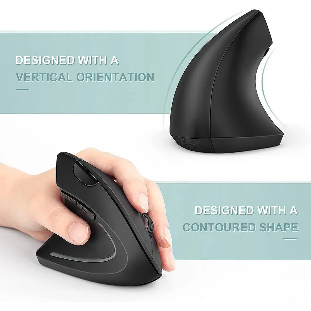 Ergonomic Vertical Wireless Mouse