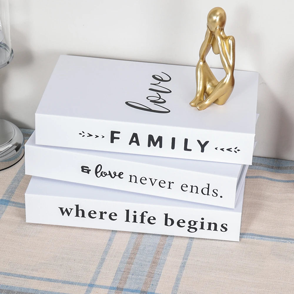3PCS Fashion Decorative Fake Books