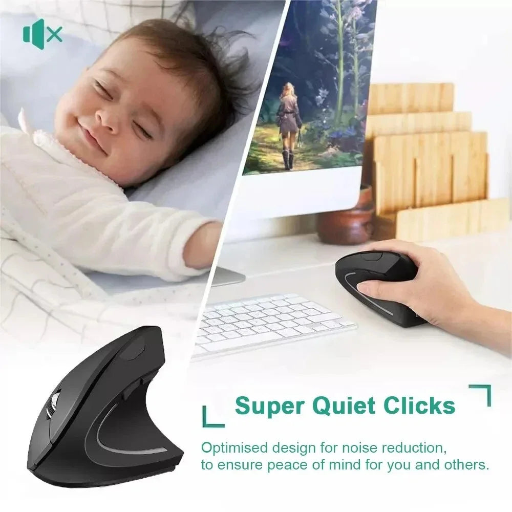 Ergonomic Vertical Wireless Mouse