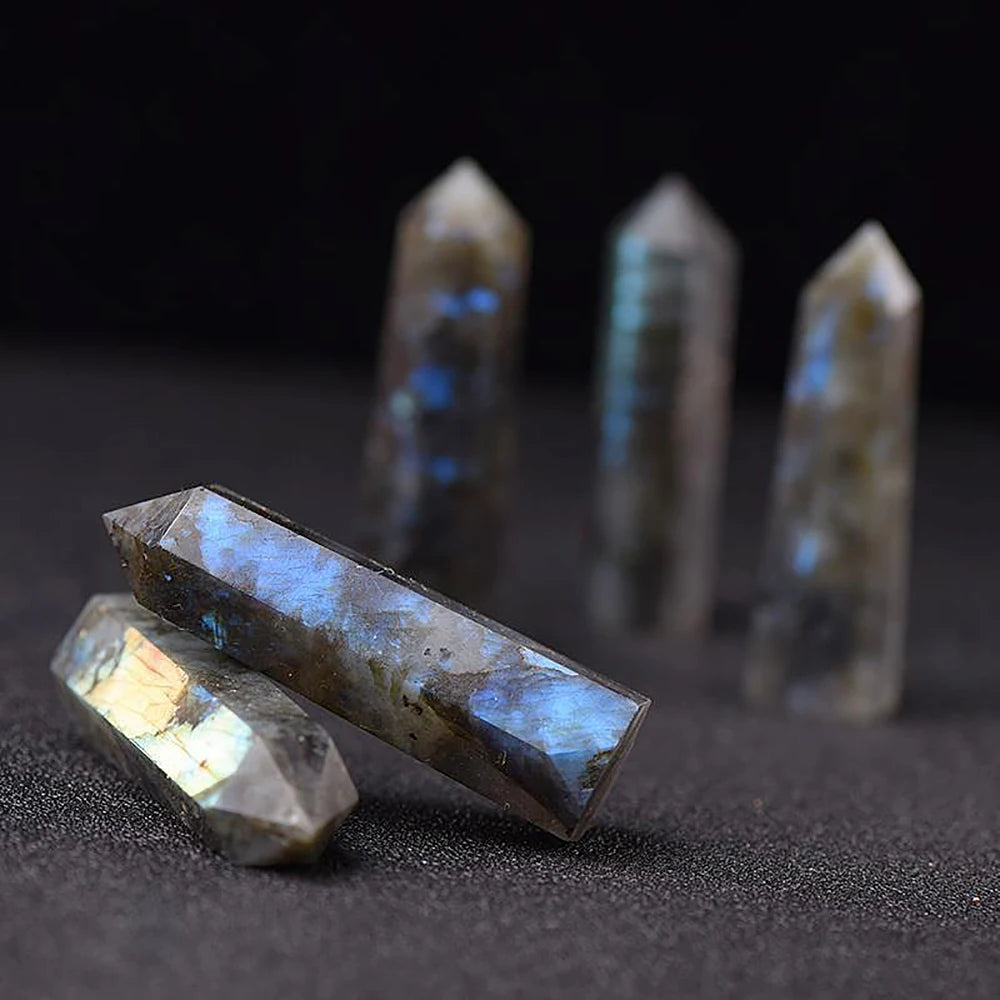 Natural Stone & Crystal Point Wand