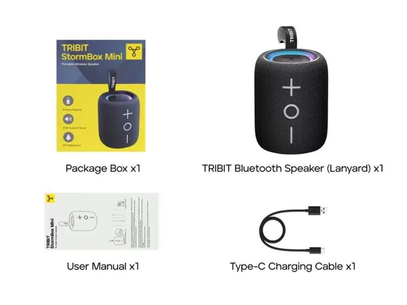 TRIBIT StormBox Mini Bluetooth Speaker
