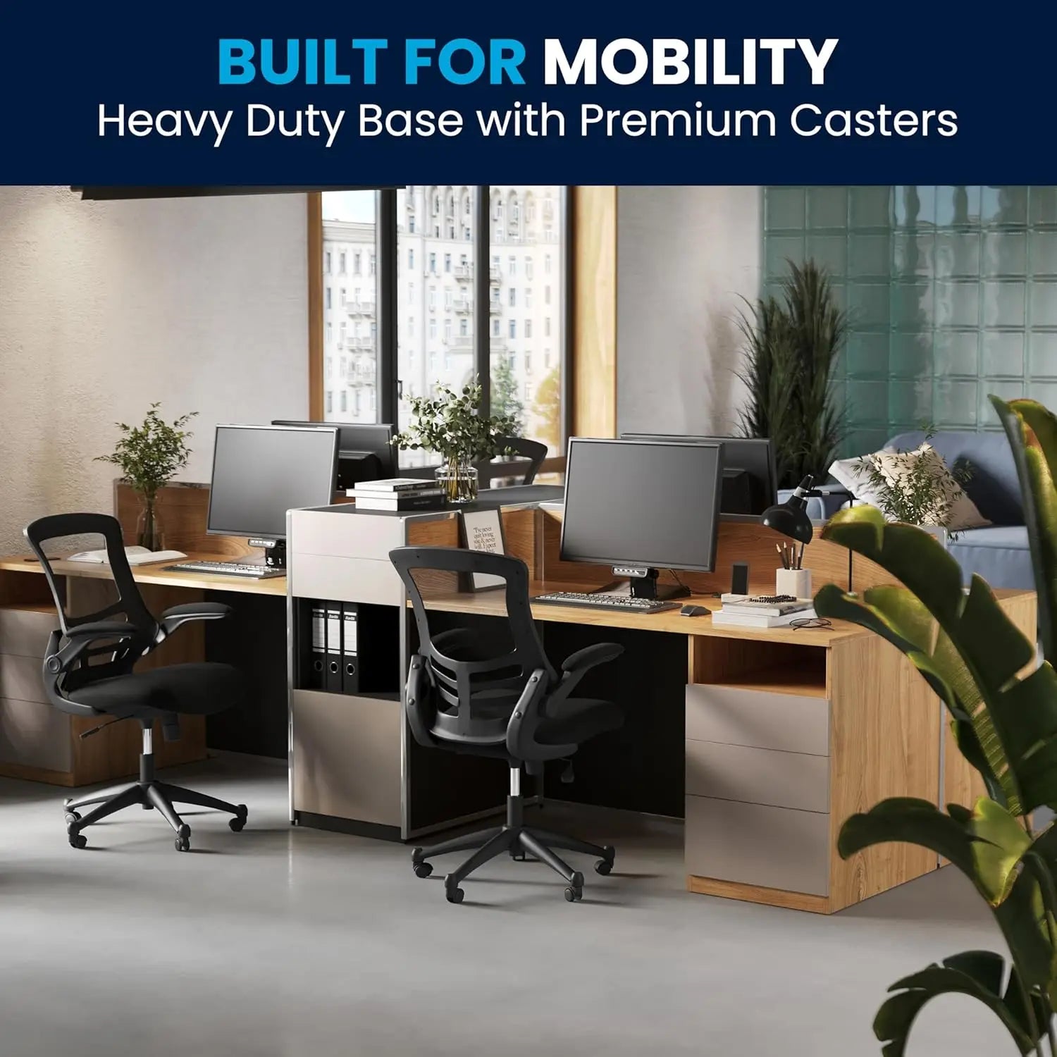 Flash Furniture Kelista Mid-Back Ergonomic Mesh Office Chair