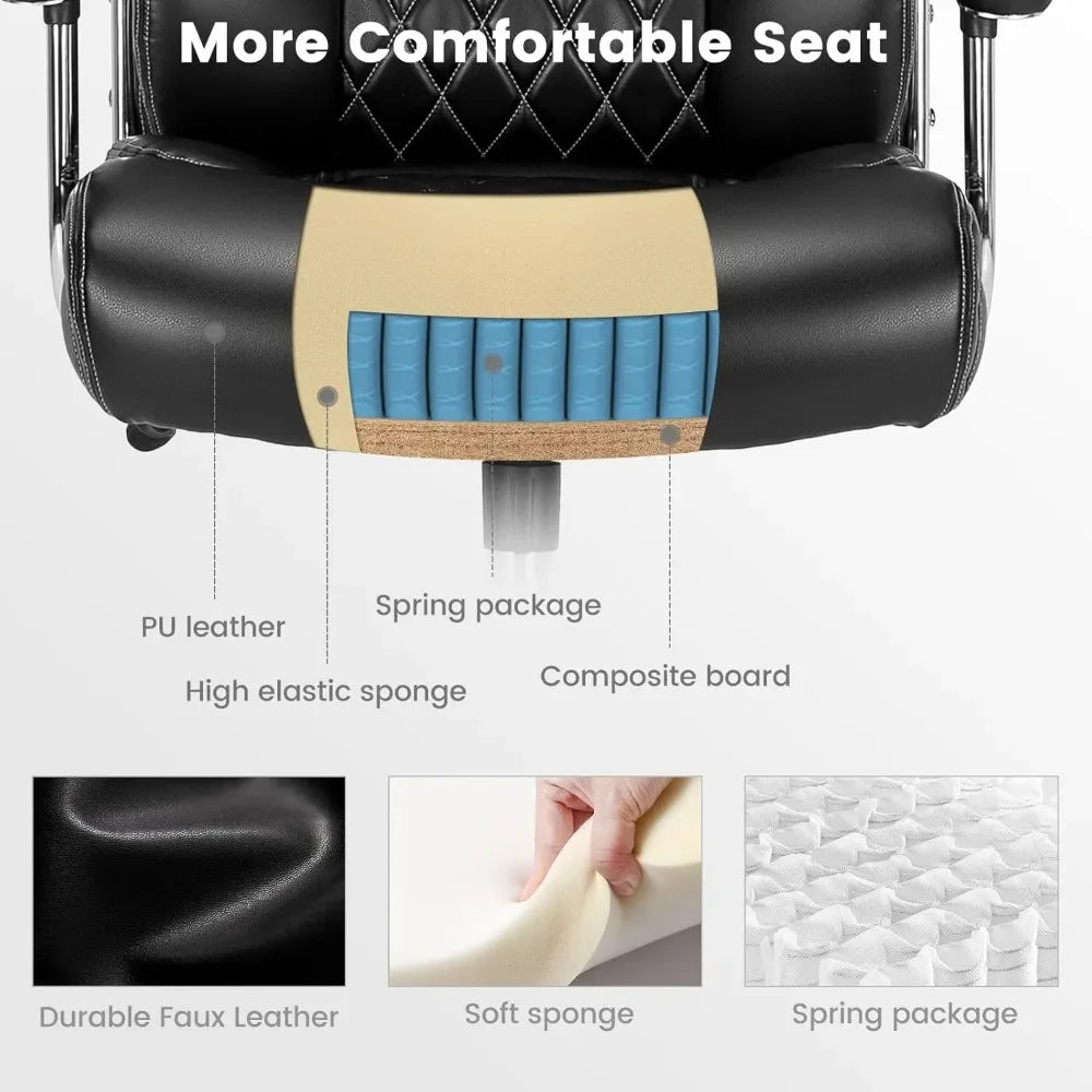 Big & Tall 500lb PU Leather Office Chair