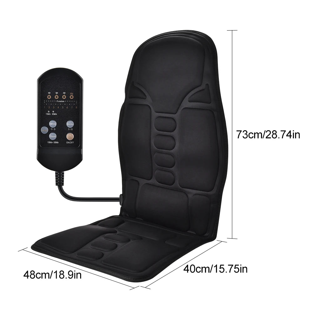 Infrared Full Body Massage Chair Pad for Car, Home & Office