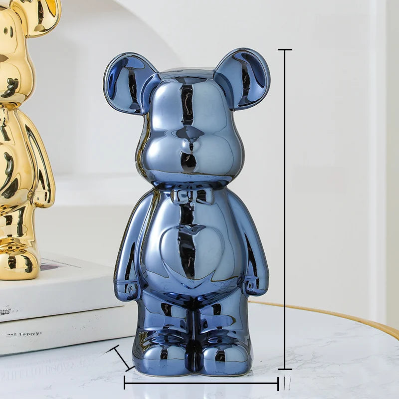 Aesthetic Bear Ceramic Sculpture